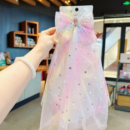 Gradient Star Tulle Veil Hair Clip