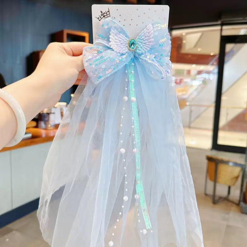 Gradient Star Tulle Veil Hair Clip