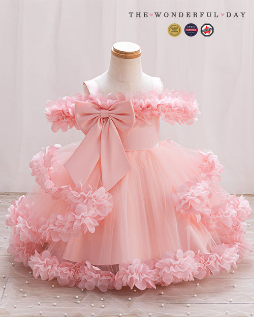 Sakura Pink Off Shoulder Tulle Dress