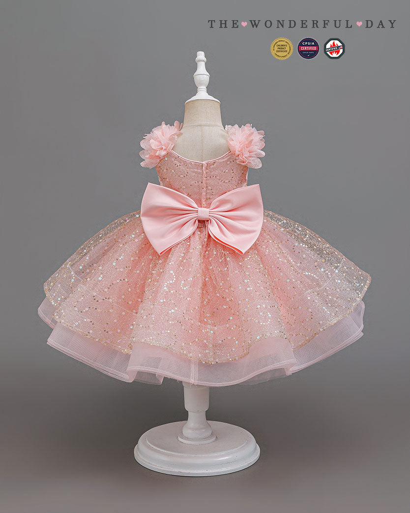 Luxury Pearl Beaded Double-Layer Tulle Princess Dress