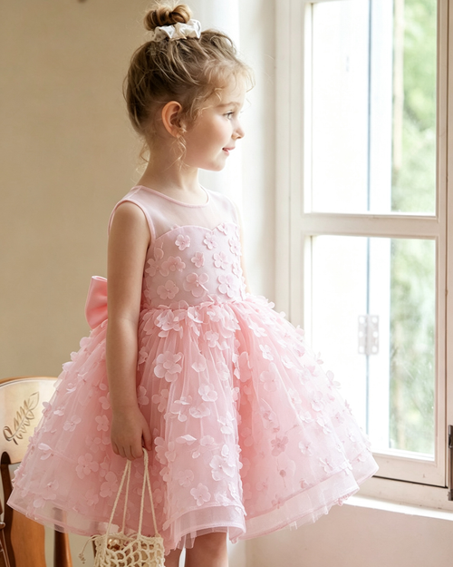 Elegant Sleeveless 3D Butterfly Tulle Princess Dress