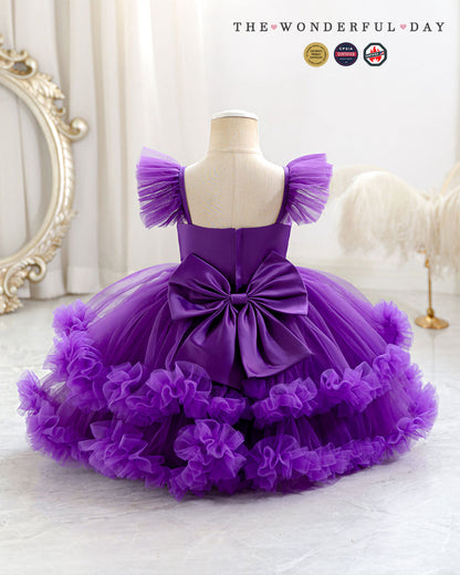 Light Pink Sweetheart Neck Flutter Strap Tier Ruffle Tutu Dress