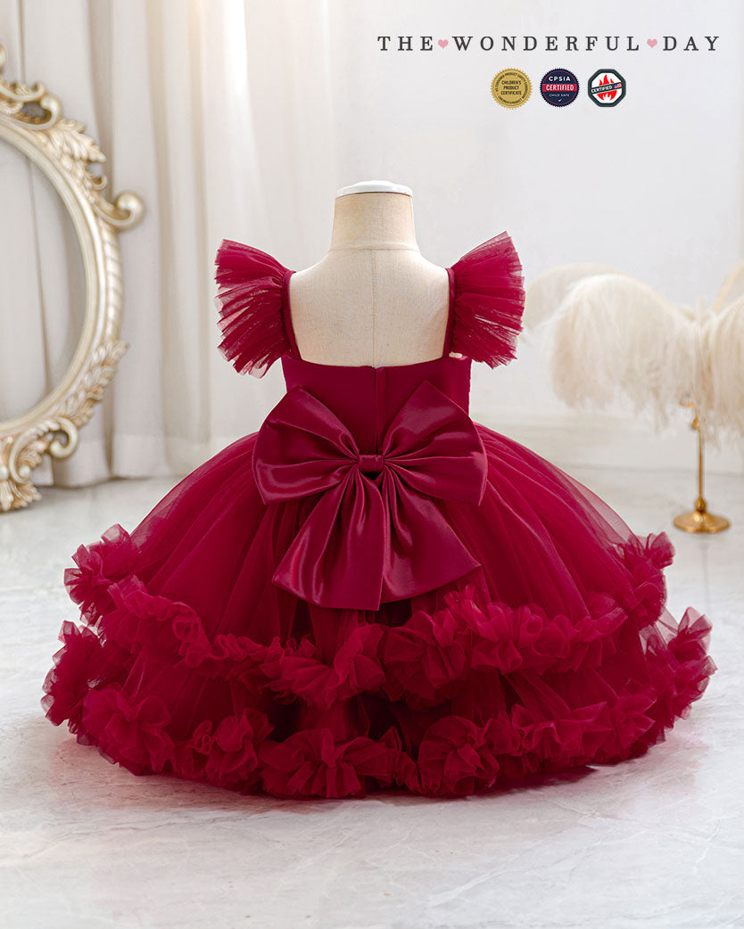 Light Pink Sweetheart Neck Flutter Strap Tier Ruffle Tutu Dress