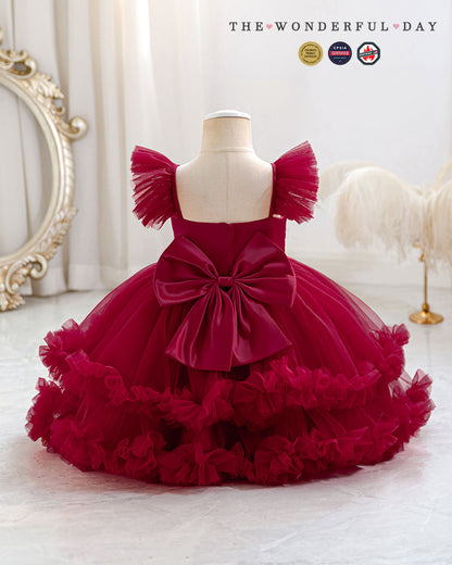 Light Pink Sweetheart Neck Flutter Strap Tier Ruffle Tutu Dress