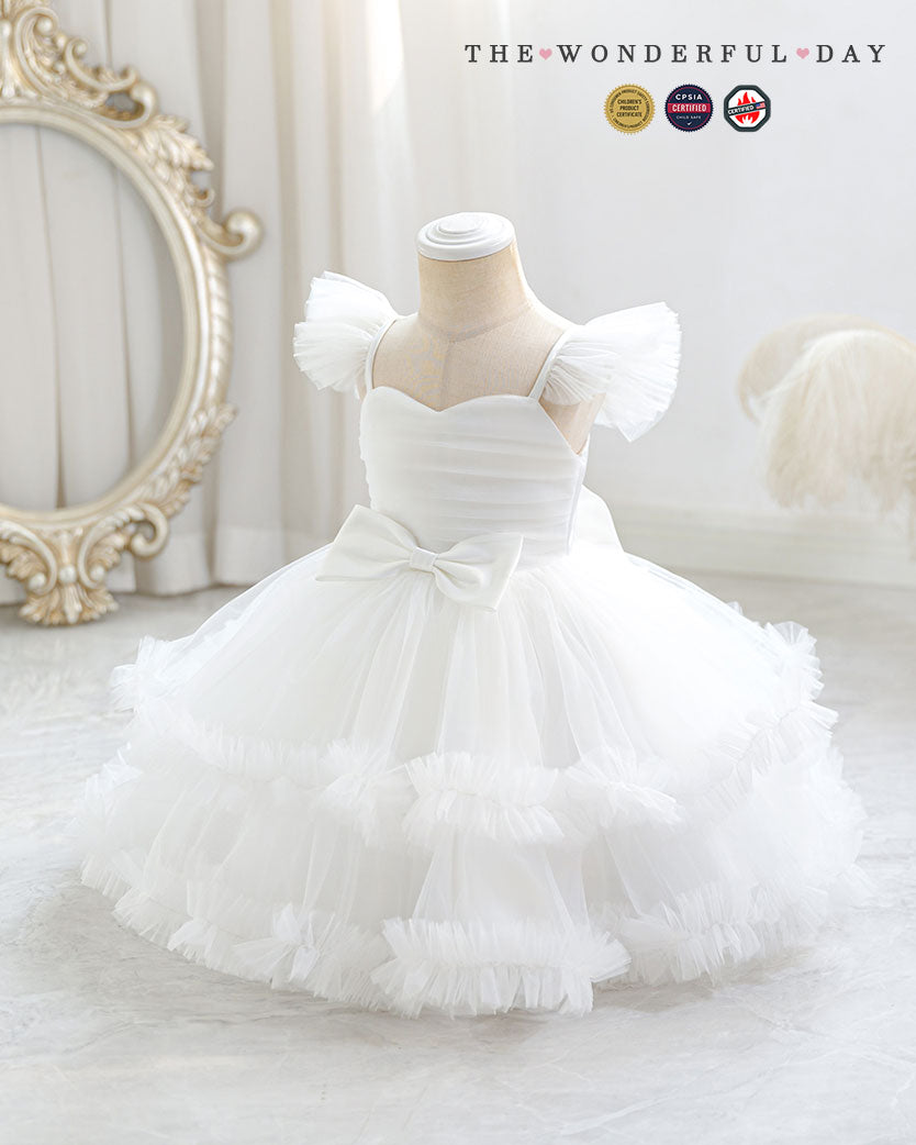 Light Pink Sweetheart Neck Flutter Strap Tier Ruffle Tutu Dress