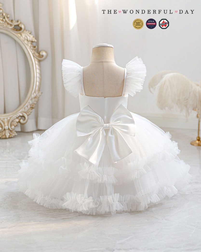 Light Pink Sweetheart Neck Flutter Strap Tier Ruffle Tutu Dress
