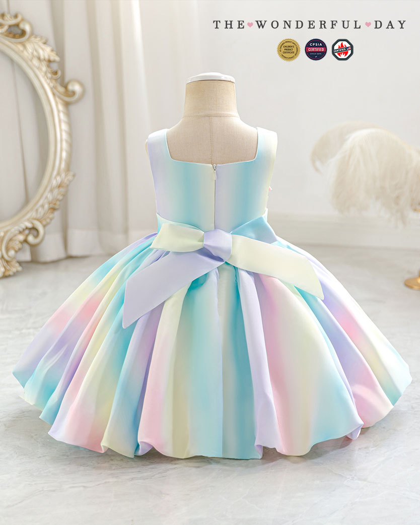 Luxury Square Neck 3D Rose Tulle Princess Dress