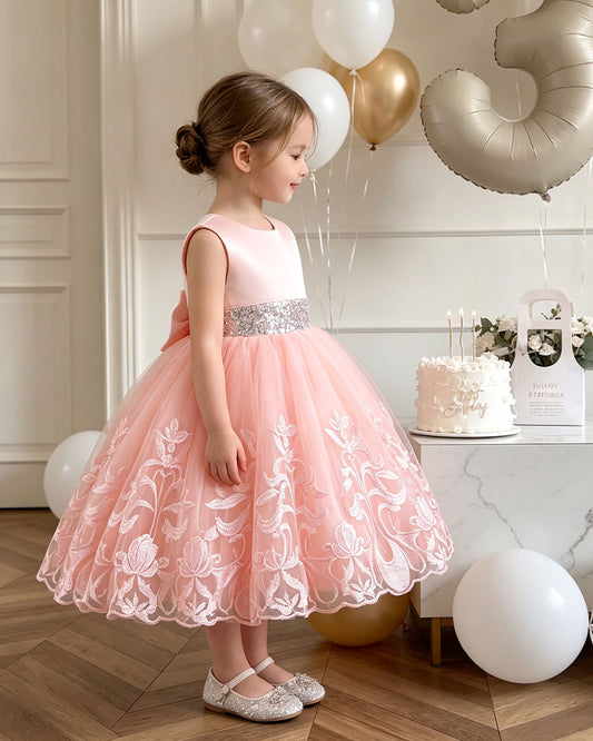 Girl Elegant Sweet Sleeveless Tulle Party Dress