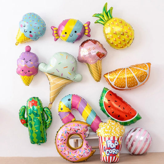 Cute Food Foil Balloon Set – Choose 4 Designs