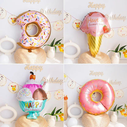 Cute Food Foil Balloon Set – Choose 4 Designs
