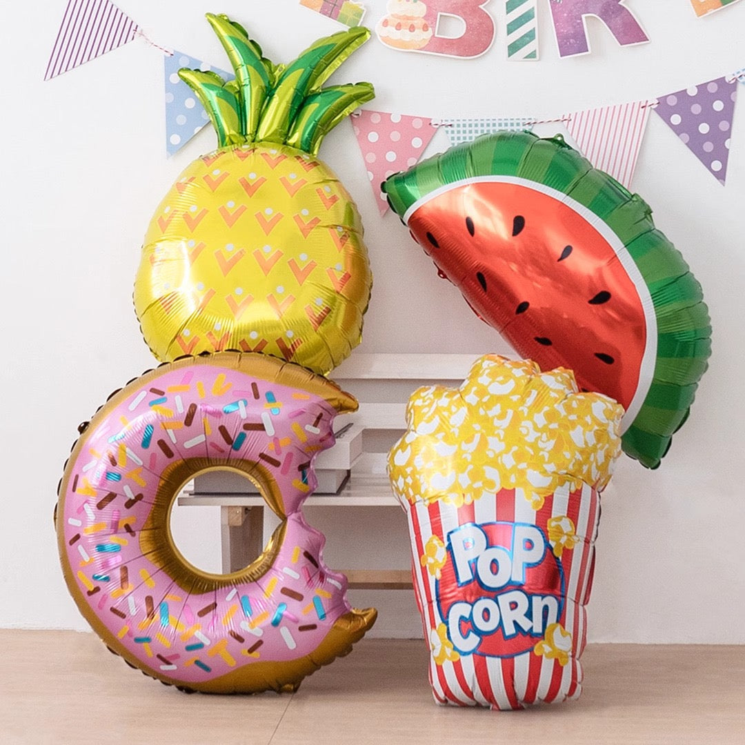 Cute Food Foil Balloon Set – Choose 4 Designs