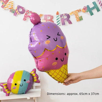 Cute Food Foil Balloon Set – Choose 4 Designs