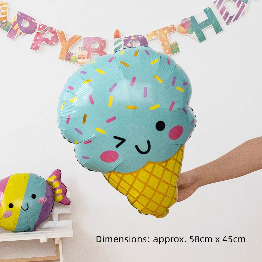 Cute Food Foil Balloon Set – Choose 4 Designs