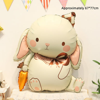 Cute Matte Animal Foil Balloons for Kids’ Birthday Party Kit (4pcs included)