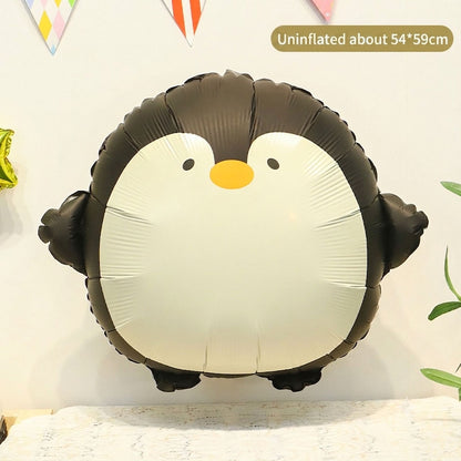Cute Matte Animal Foil Balloons for Kids’ Birthday Party Kit (4pcs included)