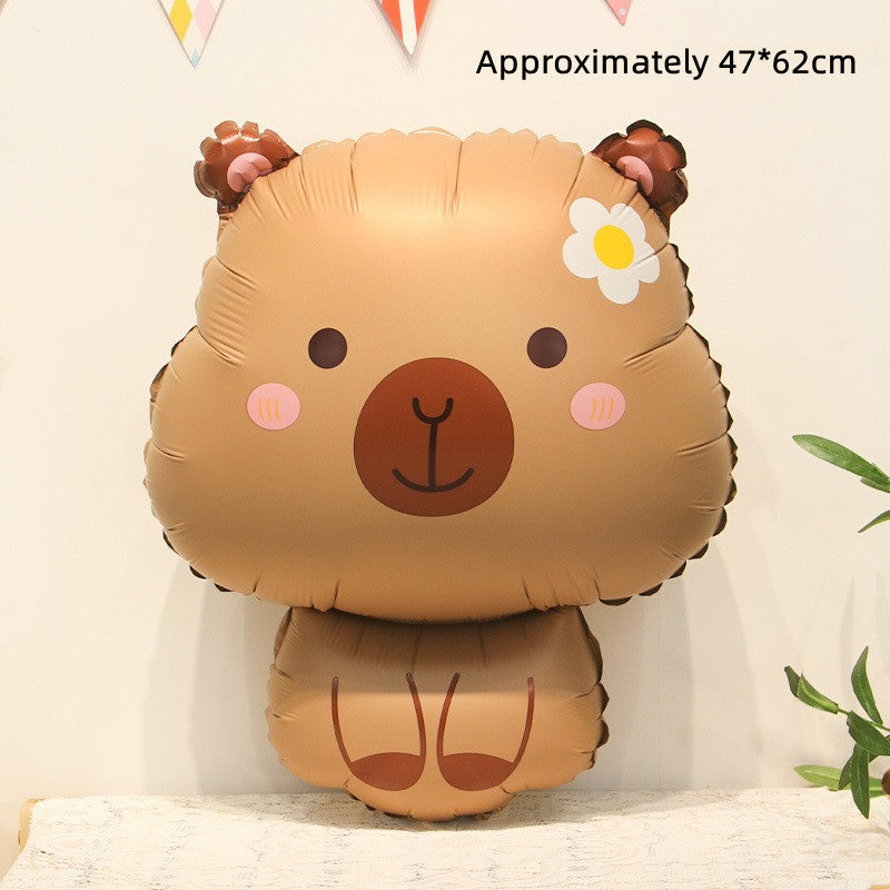 Cute Matte Animal Foil Balloons for Kids’ Birthday Party Kit (4pcs included)