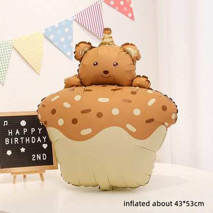 Cute Matte Animal Foil Balloons for Kids’ Birthday Party Kit (4pcs included)