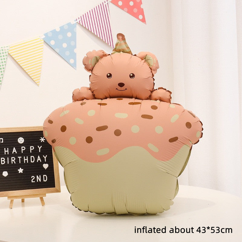 Cute Matte Animal Foil Balloons for Kids’ Birthday Party Kit (4pcs included)