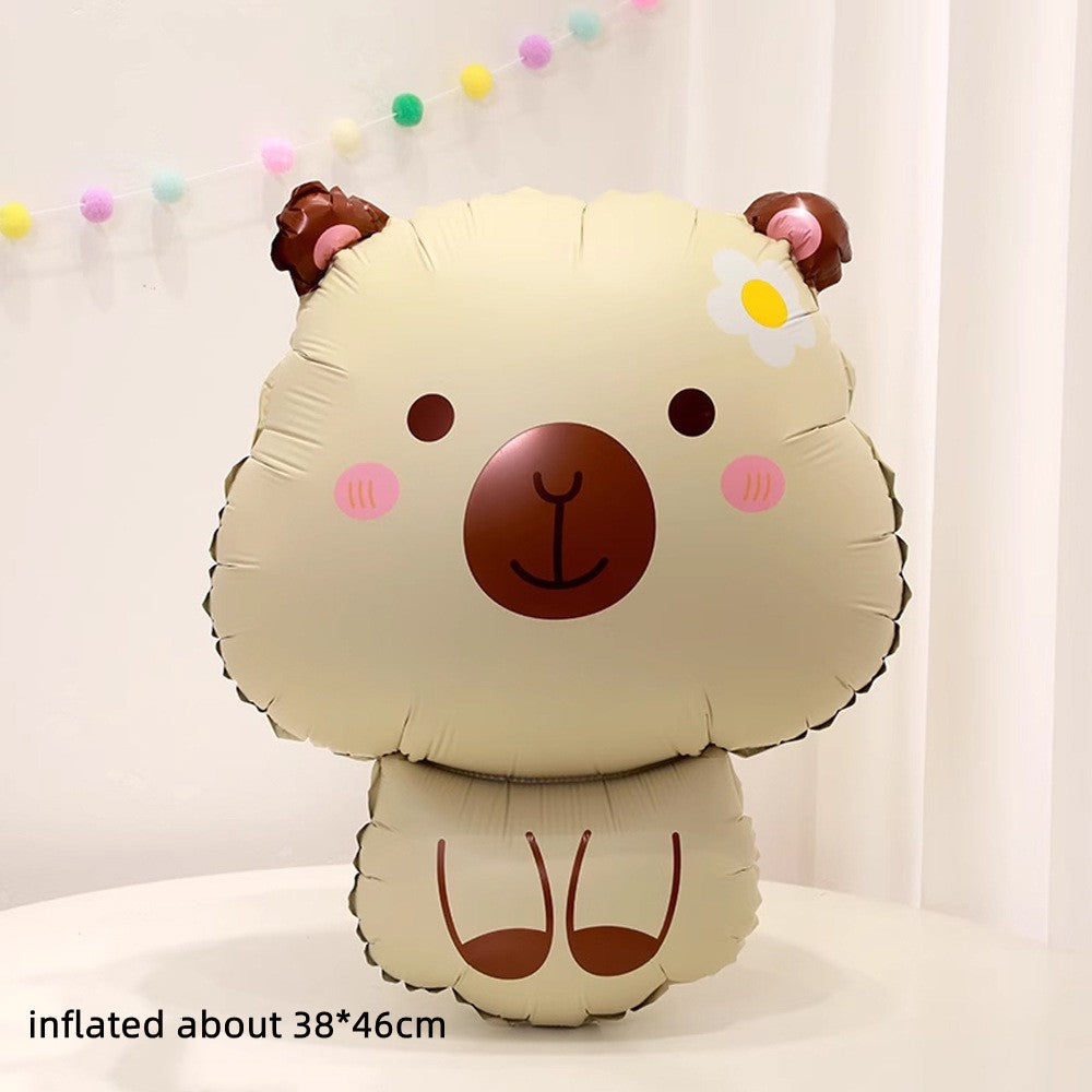 Cute Matte Animal Foil Balloons for Kids’ Birthday Party Kit (4pcs included)