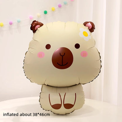 Cute Matte Animal Foil Balloons for Kids’ Birthday Party Kit (4pcs included)