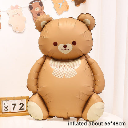 Cute Matte Animal Foil Balloons for Kids’ Birthday Party Kit (4pcs included)