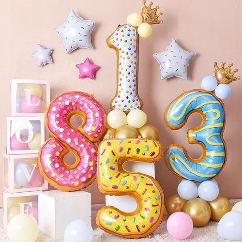 Cute Playful Desert Number Balloon (#0-9)