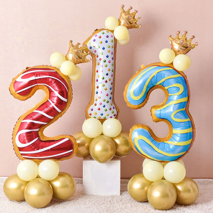 Cute Playful Desert Number Balloon (#0-9)