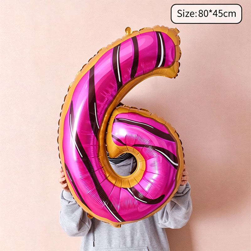 Cute Playful Desert Number Balloon (#0-9)