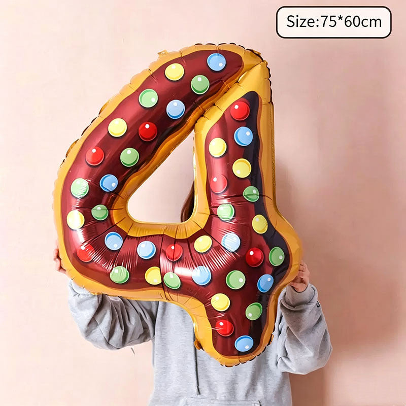Cute Playful Desert Number Balloon (#0-9)