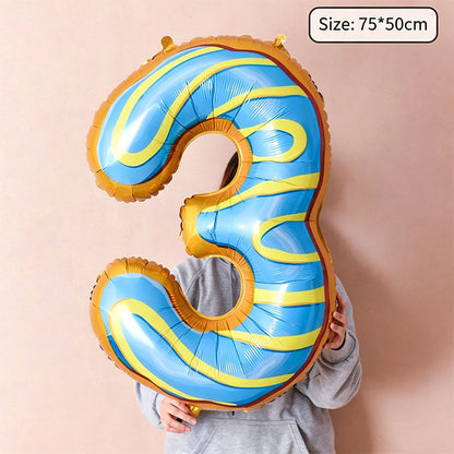 Cute Playful Desert Number Balloon (#0-9)