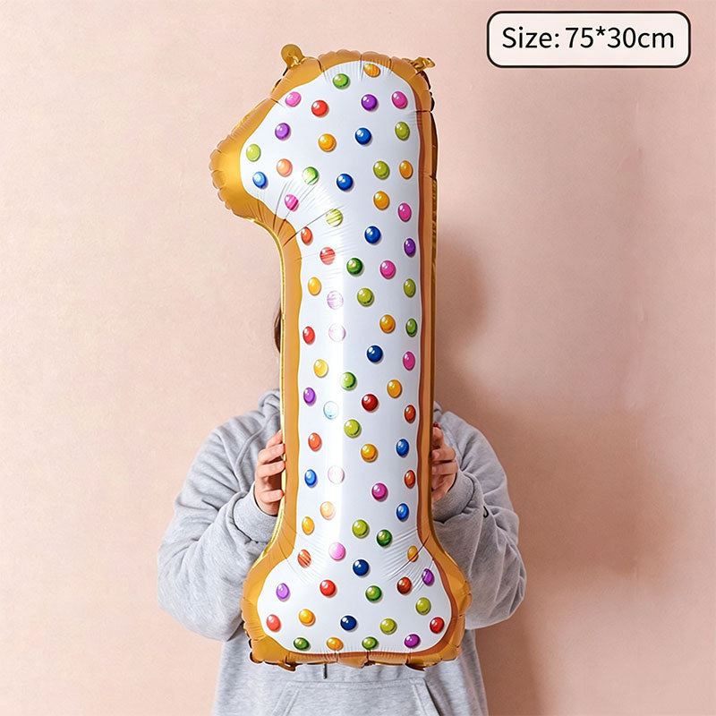 Cute Playful Desert Number Balloon (#0-9)