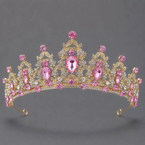 Royal Multicolor Crystal Queen Tiara for Girls