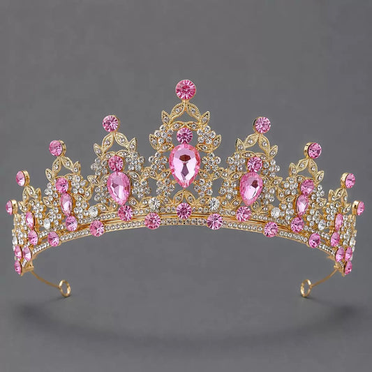 Royal Multicolor Crystal Queen Tiara for Girls