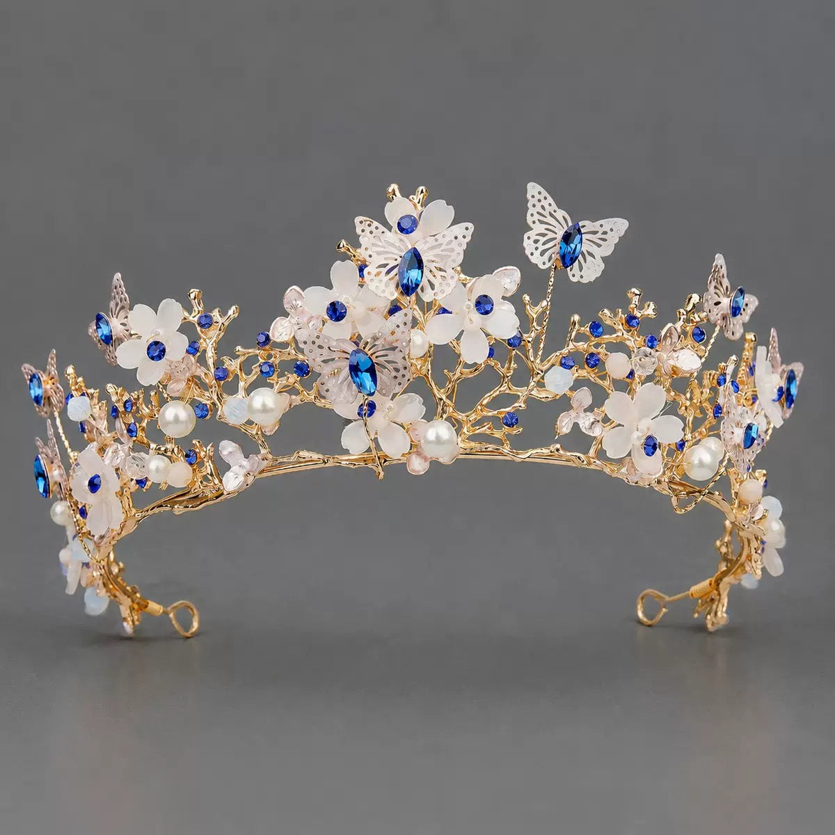 Fairy Crystal Flower Butterfly Tiara for Girls