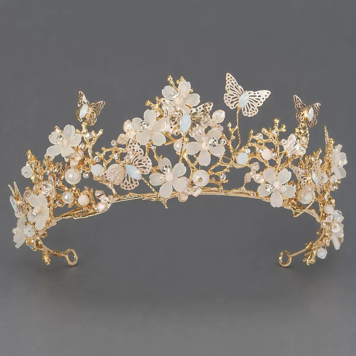 Fairy Crystal Flower Butterfly Tiara for Girls