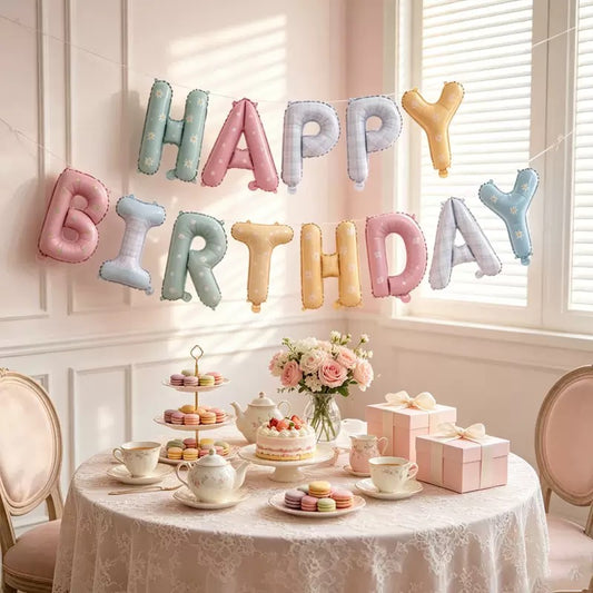 MultiColor Happy Birthday Foil Letter Balloon Set (13pcs/set)