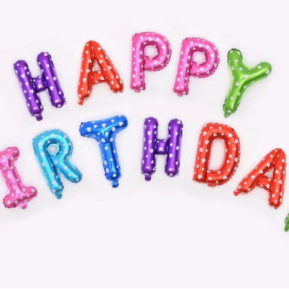 MultiColor Happy Birthday Foil Letter Balloon Set (13pcs/set)