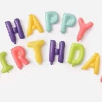 MultiColor Happy Birthday Foil Letter Balloon Set (13pcs/set)