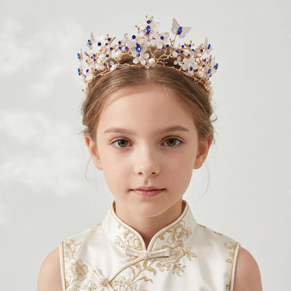 Fairy Crystal Flower Butterfly Tiara for Girls