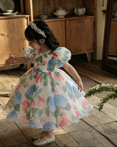 Summer Lightweight Floral Princess Dress