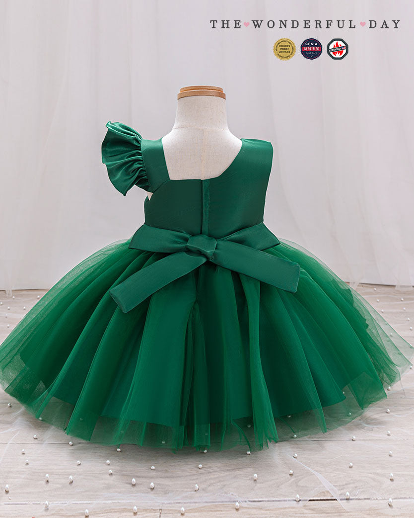 Girls Unique Asymmetric Floral Princess Dress