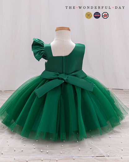 Girls Unique Asymmetric Floral Princess Dress
