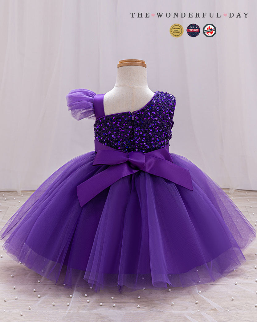 Dreamy Asymmetric Large Floral Tulle Princess Dress