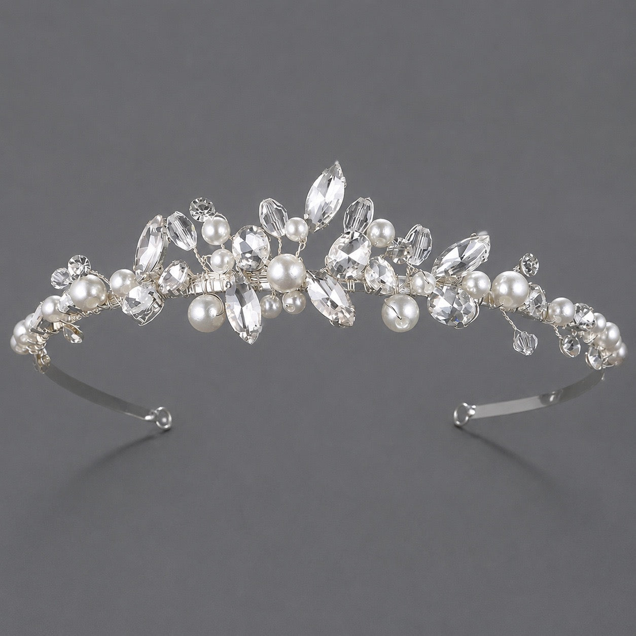 Radiant Pearl Crystal Princess Tiara