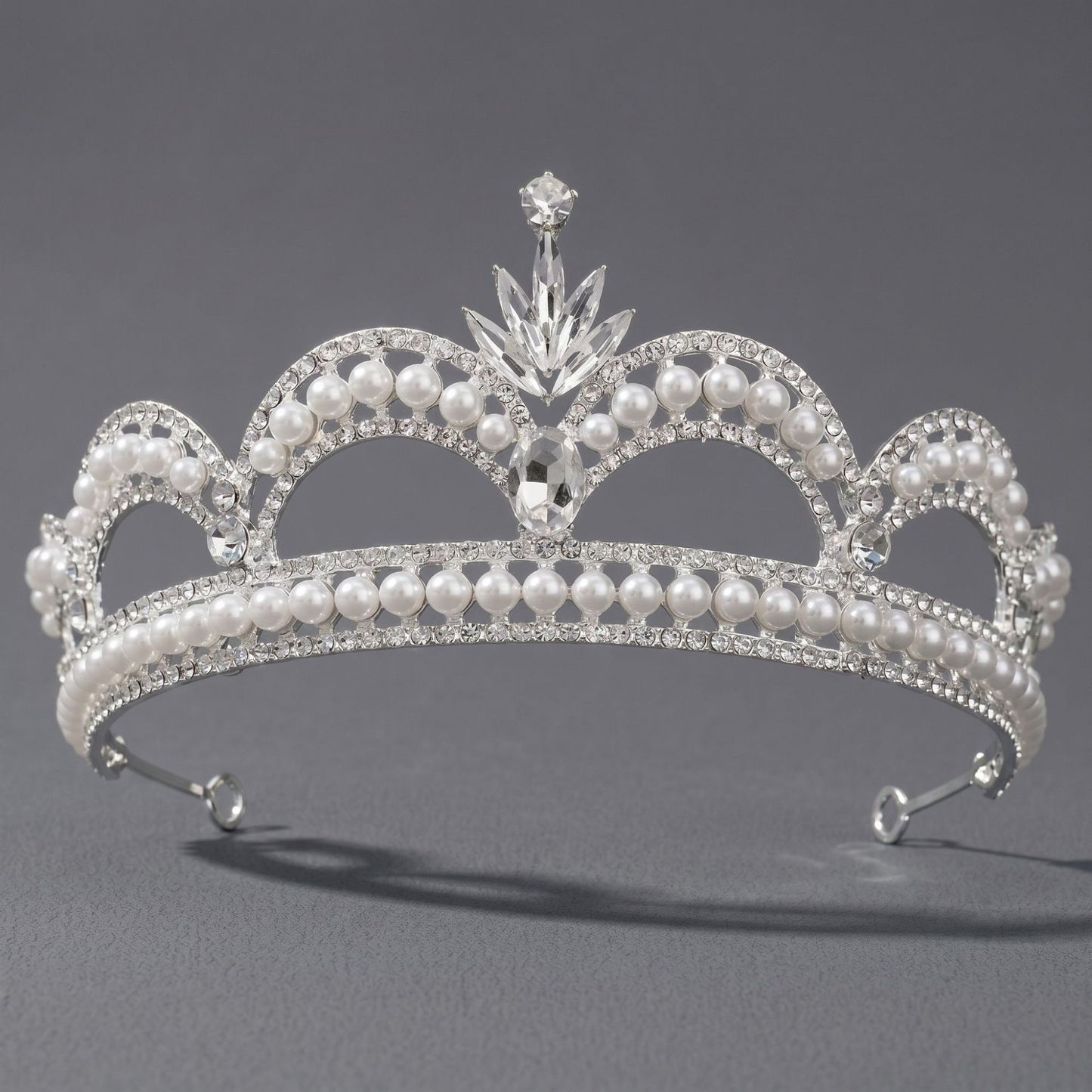 Radiant Pearl Crystal Princess Tiara