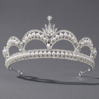 Radiant Pearl Crystal Princess Tiara