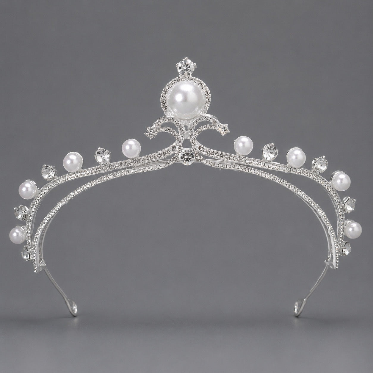 Radiant Pearl Crystal Princess Tiara