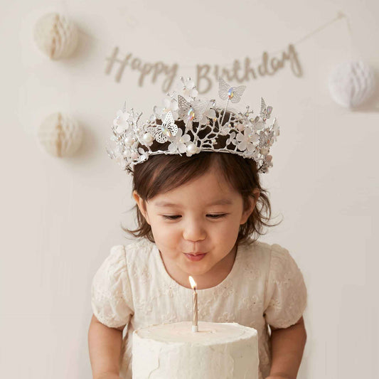 Fairy Crystal Flower Butterfly Tiara for Girls