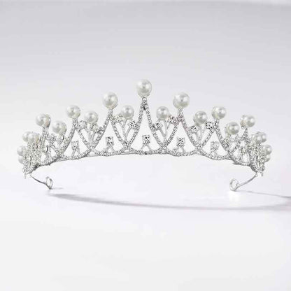Radiant Pearl Crystal Princess Tiara